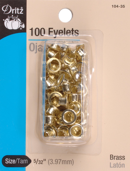 6 Pack - Dritz Eyelets 5/32" 100/Pkg-Brass - 104-35 - 072879104264 6 Pack - Dritz Eyelets 5/32" 100/Pkg-Brass - 104-35 - 072879104264