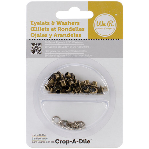 3 Pack - We R Eyelets & Washers Standard-Brass 60/Pkg - WR422-17 - 633356422174