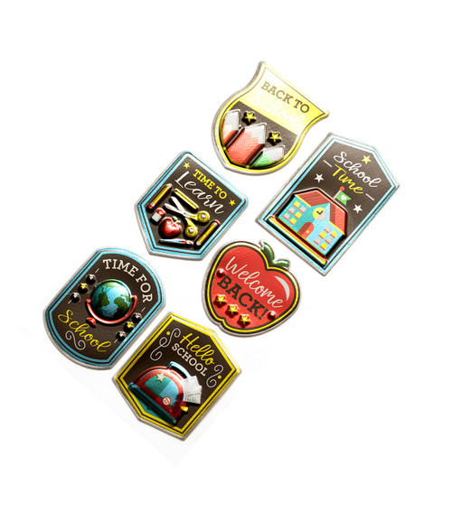 3 Pack - Sticko Dimensional Stickers-Back To School, 6/Pkg - 8601697