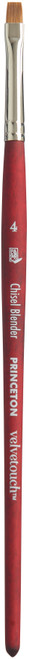 Princeton Series 3950 Velvetouch Synthetic Mixed Media Brush-Short Handle Chisel Blender Size 4 - 50CB4 - 757063395146