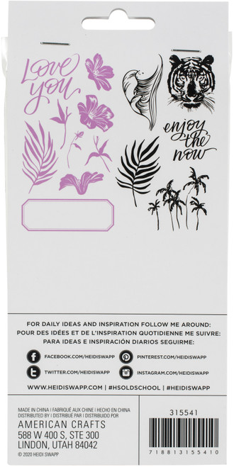 3 Pack - Heidi Swapp Old School Clear Stamps-Icons - HS315541