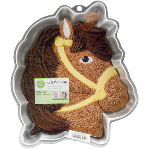 Wilton Novelty Cake Pan-Party Pony 13.75"X10.5"X2" - W1002458 - 070896411013