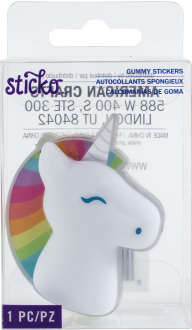 2 Pack - Sticko Gummy Stickers-Unicorn - STIGS-99222 - 015586992229 2 Pack - Sticko Gummy Stickers-Unicorn - STIGS-99222 - 015586992229