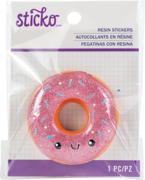 3 Pack - Sticko Resin Sticker-Donut - STIRS-99922 - 015586999228