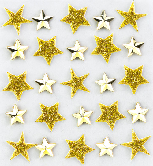3 Pack - Jolee's Mini Repeats Stickers-Gold Stars - E5021694