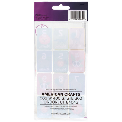 3 Pack - Sticko Flat Stickers-Baby Boy Month, 24/Pkg - 5201523