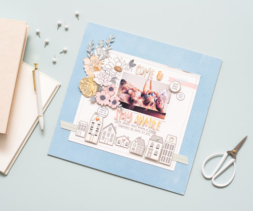 DCWV Double-Sided Cardstock Stack 12"X12" 36/Pkg-Humble Abode, W/Gold Foil - PS624379 - 633356243793