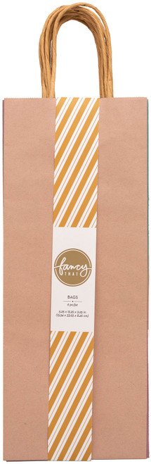 3 Pack - American Crafts Fancy That Wine Gift Bag 5.25"X13.25" 6 Pack-Pastels - 34007193 - 718813435864