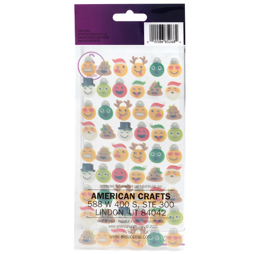 3 Pack - Sticko Flat Stickers-Holiday Emojis, 108/Pkg - 5201596