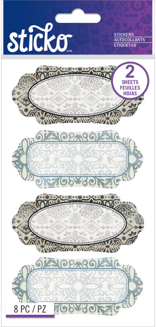 3 Pack - Sticko Flat Stickers-Medium Farmhouse Floral Labels, 8/Pkg - 5201585