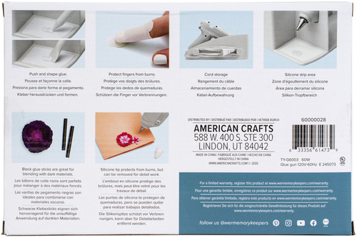 We R Memory Keepers Maker's Glue Gun Kit-Grey - WR614739 We R Memory Keepers Maker's Glue Gun Kit-Grey - WR614739