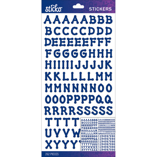 Sticko Alphabet Stickers-Blue Dot Small - E5290155 - 015586817096