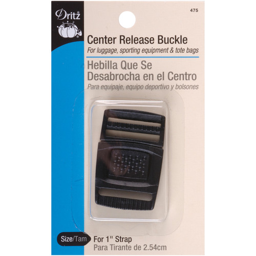 6 Pack - Dritz Center Release Buckle For 1" Strap-Black - 475 - 072879260335