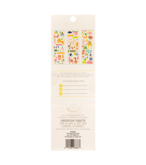 3 Pack - Sticko Sticker Pack-Party Animal, 88/Pkg - STISP-98883