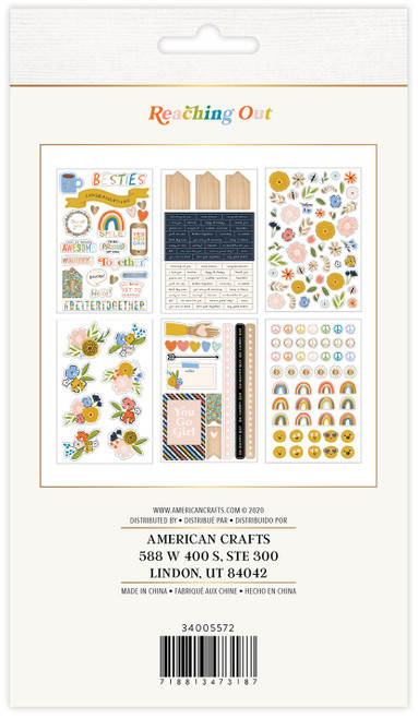 Jen Hadfield Reaching Out Sticker Book-W/Gold Foil Accents 210/Pkg - JH005572 Jen Hadfield Reaching Out Sticker Book-W/Gold Foil Accents 210/Pkg - JH005572
