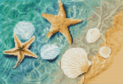 Diamond Dotz Square Diamond Art Kit 11"X16.14"-Crystal Shore - DQ8003 - 4895225917594