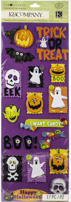 Adhesive Chipboard-Spooky Halloween - K137264 - 643077137264