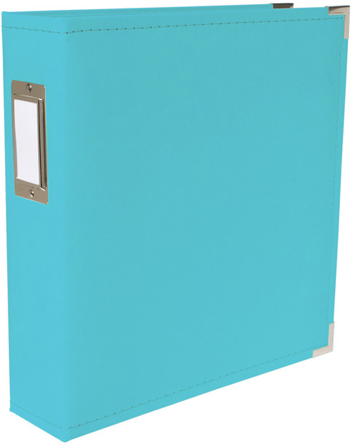 We R Classic Leather D-Ring Album 8.5"X11"-Aqua - WRRING8-103 - 633356615521