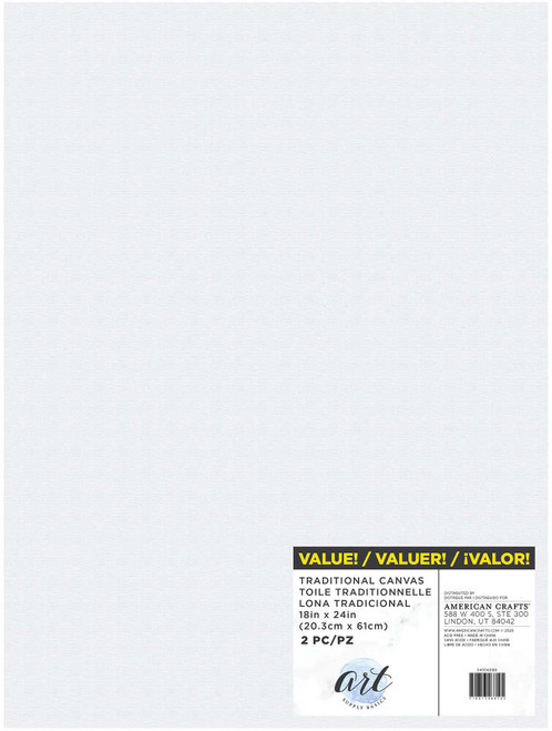 Art Supply Basics Stretched Canvas 2/Pkg-18"X24" - 34006088 - 718813488105