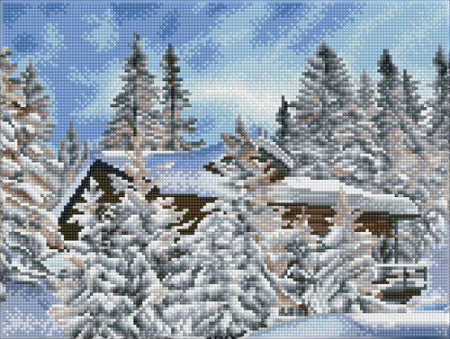 Diamond Dotz Square Diamond Art Kit 12.2"X16.14"-Alpine Retreat - DQ8015 - 4895225917716