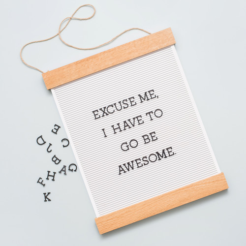 DCWV Hanger Frame Letterboard 16"x20" With Letters 188/Pkg-Black - 623690