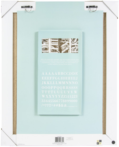 DCWV Framed Letterboard 16"x20" With Letters 113/Pkg-Pink/White - 624364