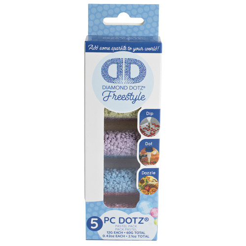 Diamond Dotz Sampler Pack 5/Pkg-Pastel (8054, 8125, 8103, 8236, 8321) - DDA011 - 4897073245379