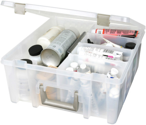 ArtBin Super Satchel Double Deep-15.25"X14"X6.25" Translucent - 6990AB ArtBin Super Satchel Double Deep-15.25"X14"X6.25" Translucent - 6990AB