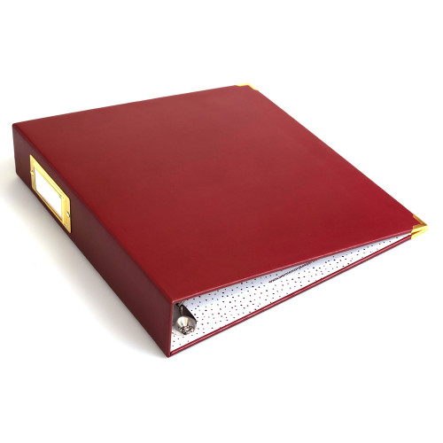 We R Paper Wrapped D-Ring Album 8.5"X11"-Maroon - WRPWAL8-157