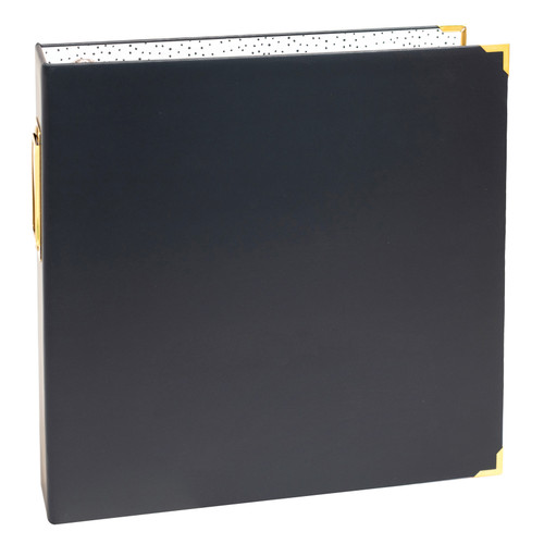 We R Paper Wrapped D-Ring Album 8.5"X11"-Navy - WRPWAL8-160