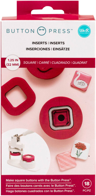 We R Memory Keepers Button Press Insert-Square (31mm) - WR661103 - 633356611035