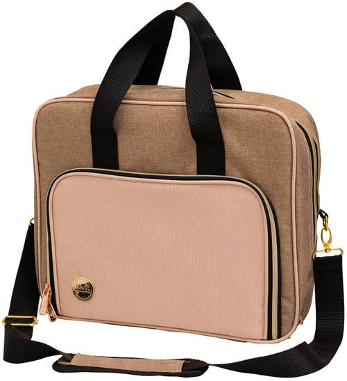 We R Memory Keepers Crafter's Shoulder Bag-Taupe & Pink - WR663152 We R Memory Keepers Crafter's Shoulder Bag-Taupe & Pink - WR663152