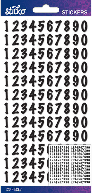 Sticko Alphabet Stickers-Black Dot Numbers Small - 5290314 - 015586927504