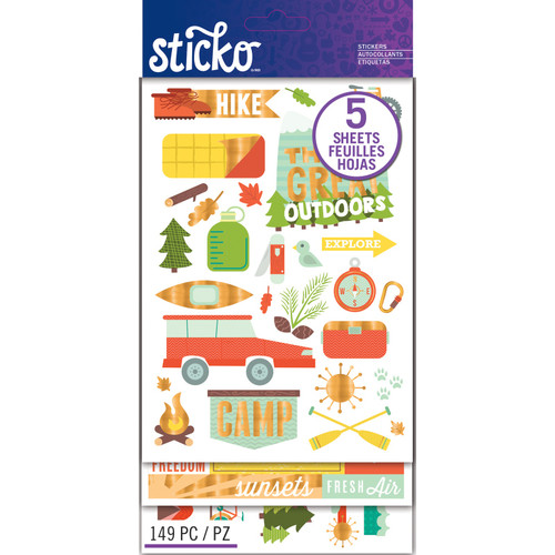 Sticko Stickers-Outdoor Vacation Flip Pack - 5260162 - 015586938975