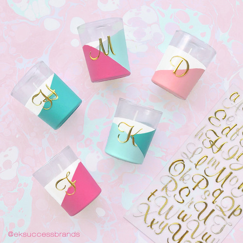 Sticko Alphabet Stickers-Gold Foil Script Small - 5290280