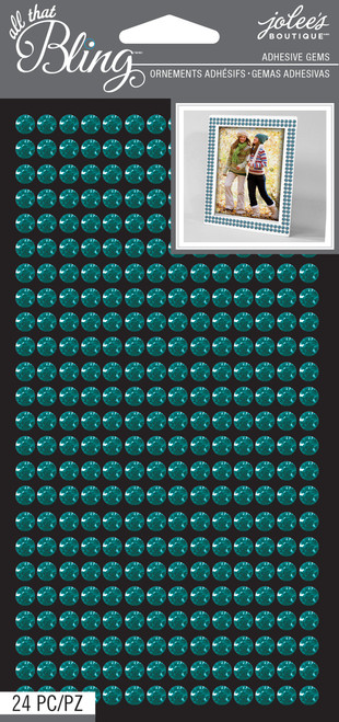 Jolee's Boutique All That Bling Adhesive Gems 24/Pkg-Teal - 5050884 - 015586799880