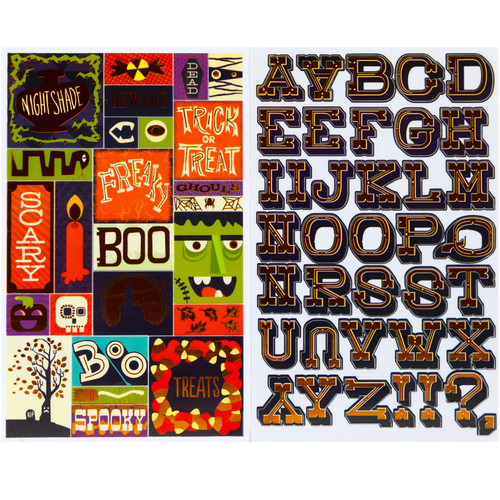 Sticko Themed Flip Pack Stickers 113/Pkg-Halloween - 52-60175