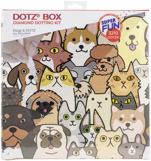 Diamond Dotz Diamond Art Box Kit 11"X11"-Dogs & DOTZ - DBX028 - 4895225918911
