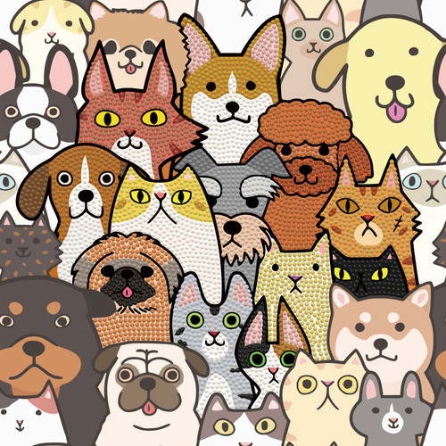 Diamond Dotz Diamond Art Box Kit 11"X11"-Dogs & DOTZ - DBX028
