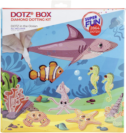 Diamond Dotz Diamond Art Box Kit 11"X11"-DOTZ In The Ocean - DBX029 - 4895225918928
