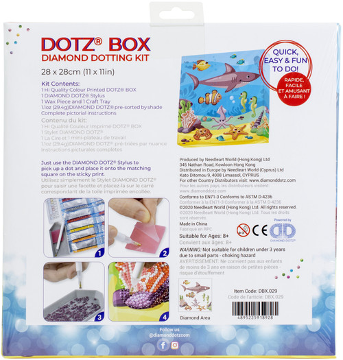 Diamond Dotz Diamond Art Box Kit 11"X11"-DOTZ In The Ocean - DBX029 Diamond Dotz Diamond Art Box Kit 11"X11"-DOTZ In The Ocean - DBX029