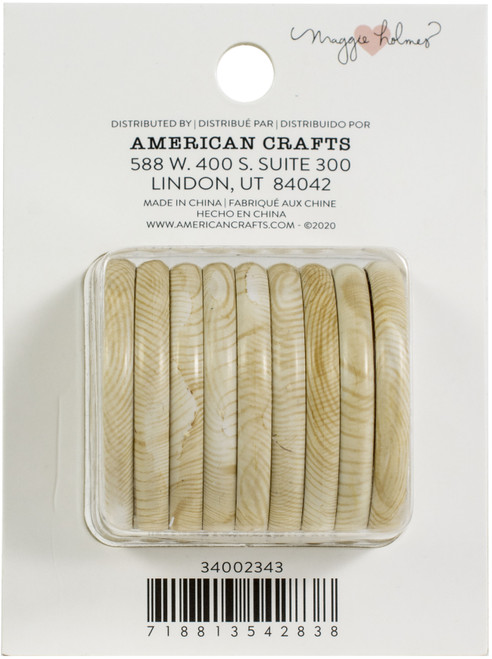 Maggie Holmes Day-To-Day Planner Discs 1.75" 9/Pkg-Wood - MH002343