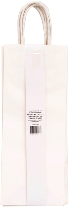 American Crafts Fancy That Wine Gift Bags 5.25"X13.25" 6/Pkg-White - 34007190