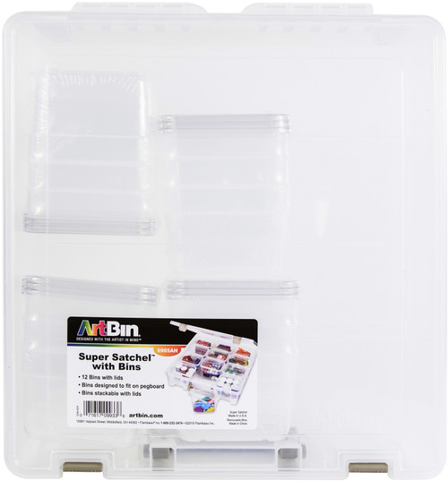 ArtBin Super Satchel W/12 Storage Bins-Translucent - 6965AH - 071617099336