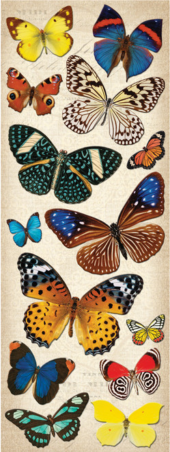 Adhesive Chipboard-Natural Butterflies - K137110