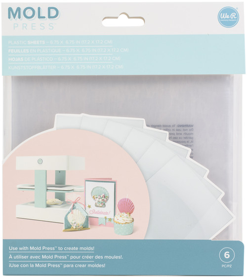 We R Memory Keepers Mold Press Plastic Sheets 6/Pkg-Clear - 661357 - 633356613572