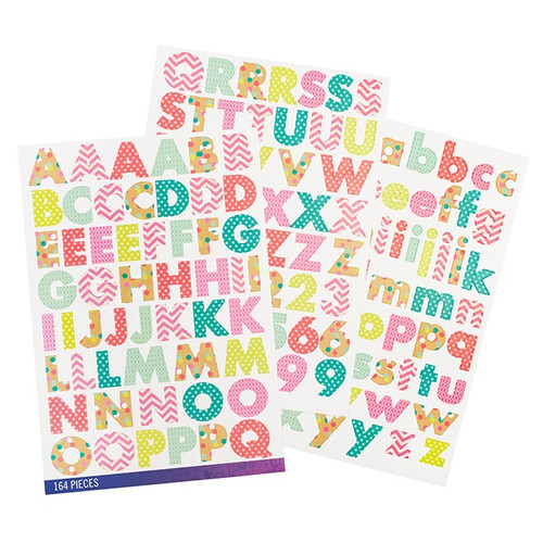 Sticko Alphabet Stickers-Pattern Futura Bold Large - 5290256