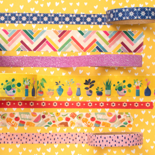 Damask Love Write At Home Washi Tape 8/Pkg- - DM355279 Damask Love Write At Home Washi Tape 8/Pkg- - DM355279