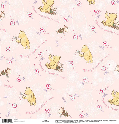 25 Pack - EK Disney Single-Sided Cardstock 12"X12"-Pooh Make A Wish - DIS12-025 - 015586000252
