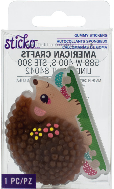Sticko Gummy Stickers-Hedgehog - STIGS-99233 - 015586992335 Sticko Gummy Stickers-Hedgehog - STIGS-99233 - 015586992335